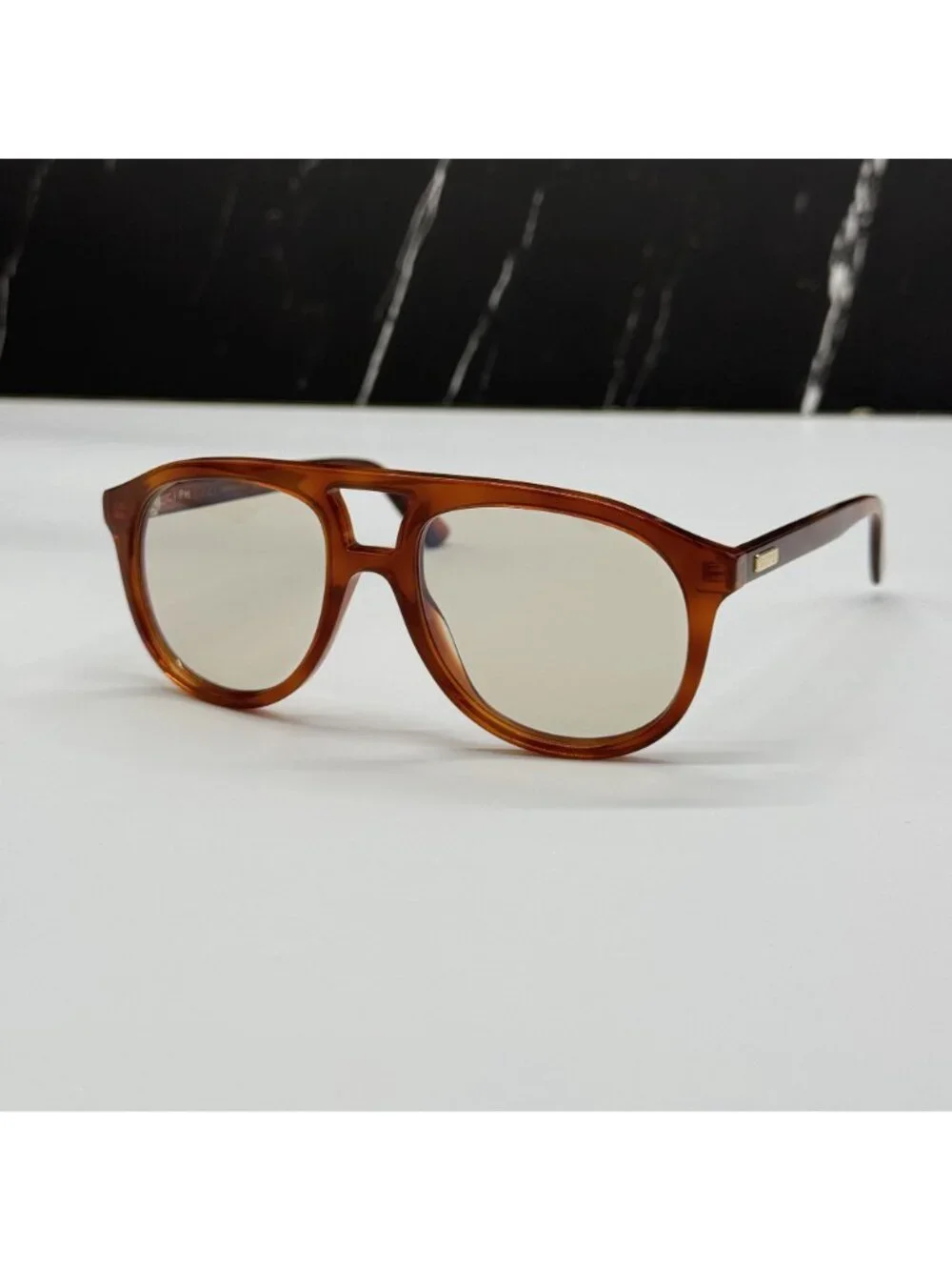 New Gucci GG1320S 001 Aviator Unisex Sunglasses With Transition Lenses